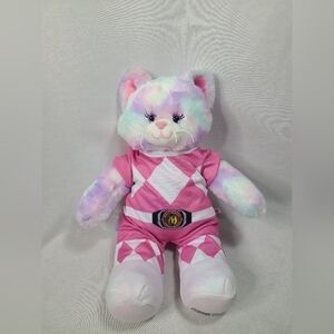 Build a Bear BAB Cat Tie Dye With Power Rangers Outfit- 16 inches
